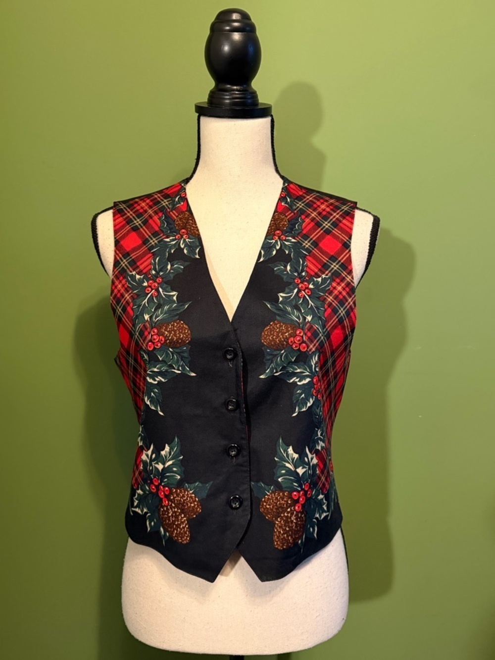 Talbots Petite Black Lined Jacket with Red Script Logo